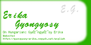 erika gyongyosy business card